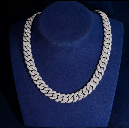 VVS Moissanite cuban link chain 16mm