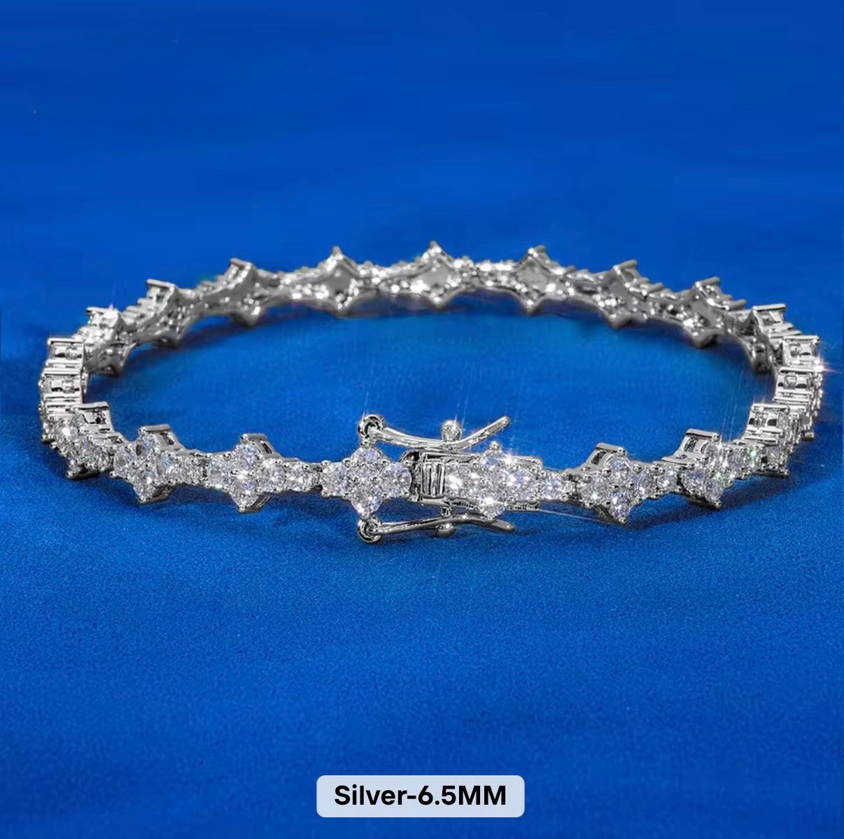 Tennis braclet with Moissanite daimonds-925 silver