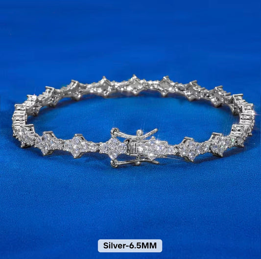 Tennis braclet with Moissanite daimonds-925 silver