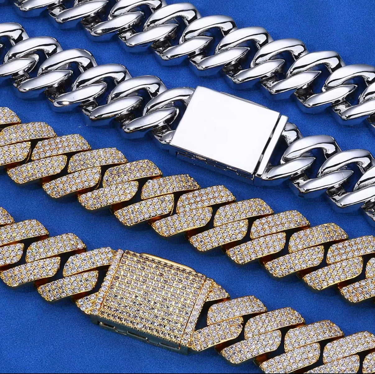 Cuban chain in Moissanite daimond’s /20mm