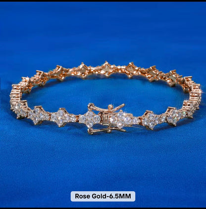 Tennis braclet with Moissanite daimonds-925 silver