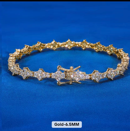 Tennis braclet with Moissanite daimonds-925 silver