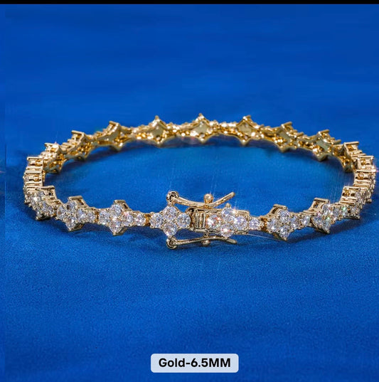 Tennis braclet with Moissanite daimonds-925 silver