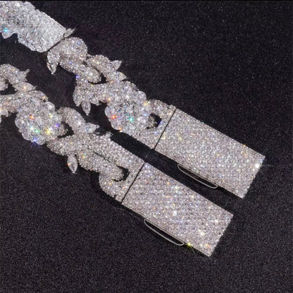 Cuban custom Floral diamond chain 15mm